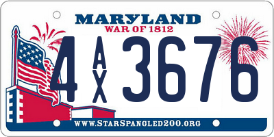 MD license plate 4AX3676