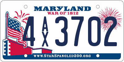 MD license plate 4AX3702
