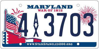 MD license plate 4AX3703