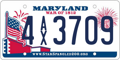 MD license plate 4AX3709