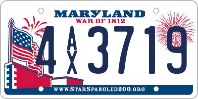 MD license plate 4AX3719