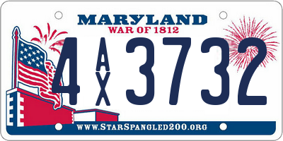 MD license plate 4AX3732
