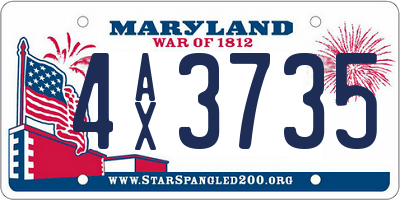 MD license plate 4AX3735