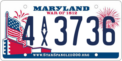 MD license plate 4AX3736