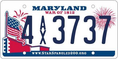 MD license plate 4AX3737