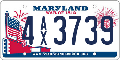 MD license plate 4AX3739