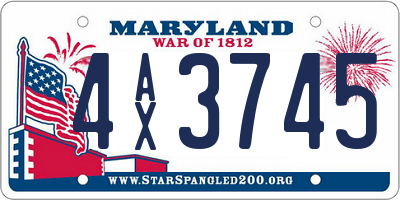 MD license plate 4AX3745