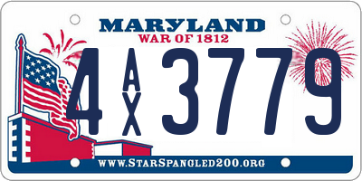 MD license plate 4AX3779