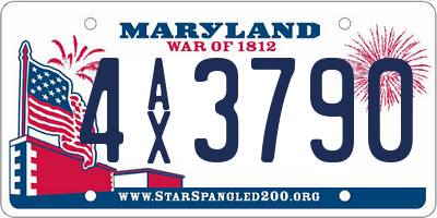 MD license plate 4AX3790