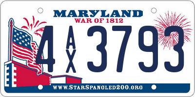 MD license plate 4AX3793