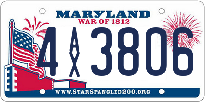 MD license plate 4AX3806