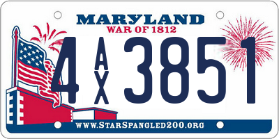 MD license plate 4AX3851