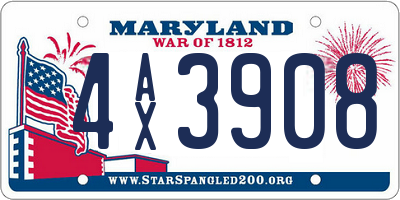MD license plate 4AX3908