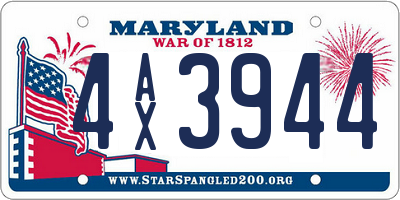 MD license plate 4AX3944