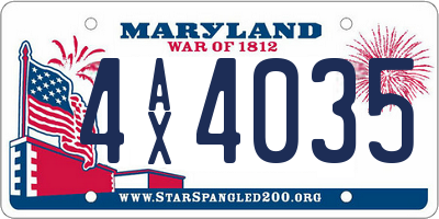 MD license plate 4AX4035