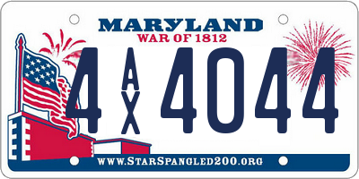MD license plate 4AX4044