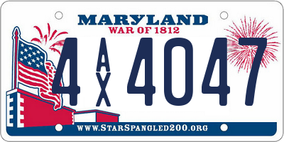 MD license plate 4AX4047