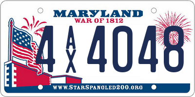 MD license plate 4AX4048