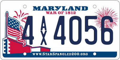 MD license plate 4AX4056