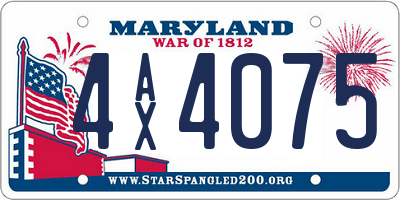 MD license plate 4AX4075