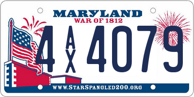 MD license plate 4AX4079