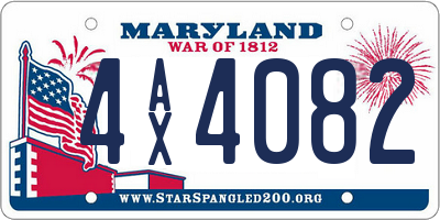 MD license plate 4AX4082