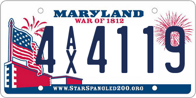 MD license plate 4AX4119