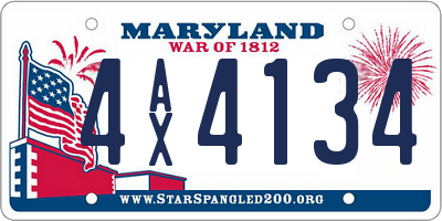 MD license plate 4AX4134