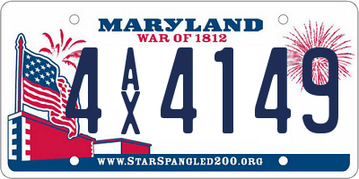 MD license plate 4AX4149