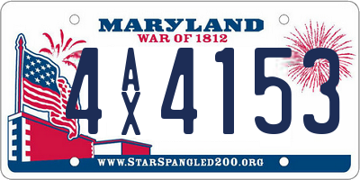 MD license plate 4AX4153