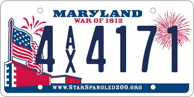 MD license plate 4AX4171