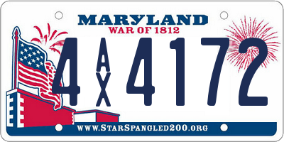 MD license plate 4AX4172