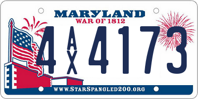 MD license plate 4AX4173