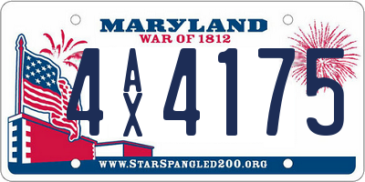 MD license plate 4AX4175