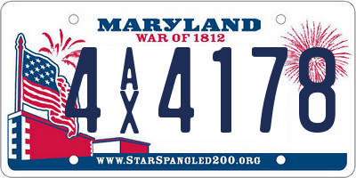 MD license plate 4AX4178