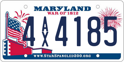 MD license plate 4AX4185