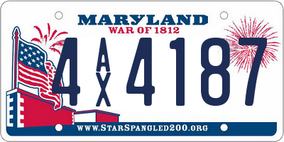 MD license plate 4AX4187