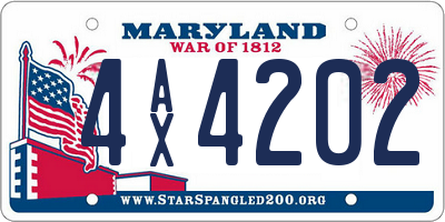 MD license plate 4AX4202