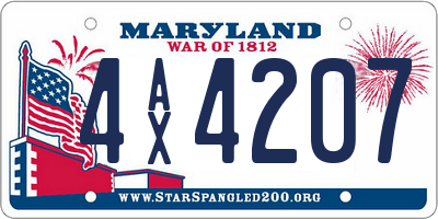 MD license plate 4AX4207