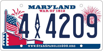 MD license plate 4AX4209