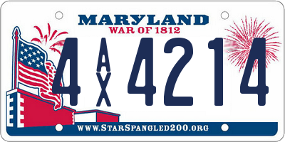 MD license plate 4AX4214