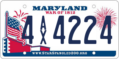 MD license plate 4AX4224
