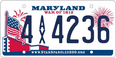 MD license plate 4AX4236