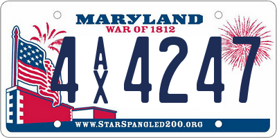 MD license plate 4AX4247