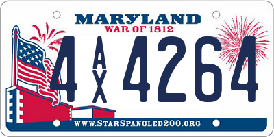 MD license plate 4AX4264