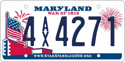MD license plate 4AX4271
