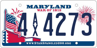 MD license plate 4AX4273