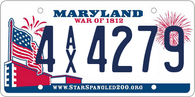 MD license plate 4AX4279