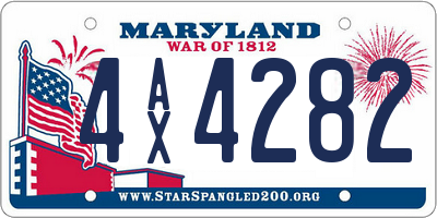MD license plate 4AX4282