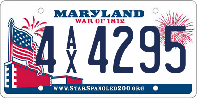 MD license plate 4AX4295